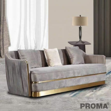 [Pre-order] โซฟา 3 ที่นั่ง PROMA-VIVA CHARIA สีเทา_5